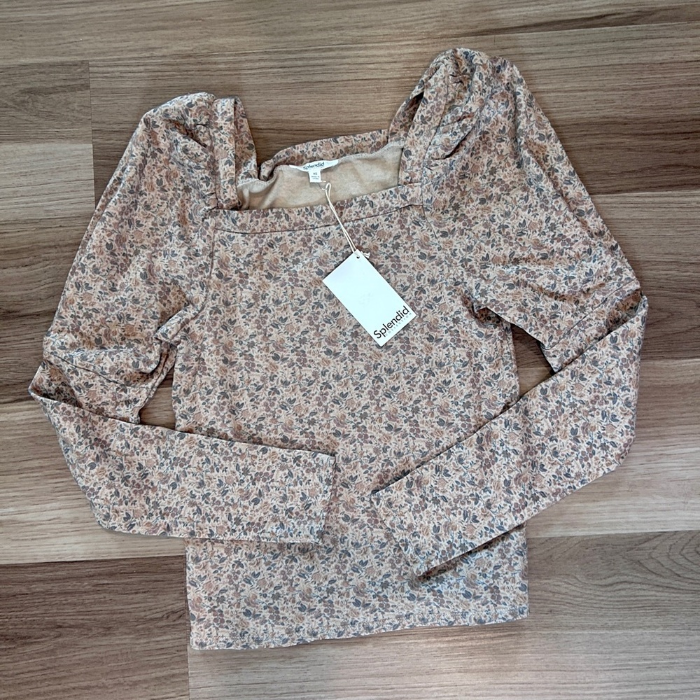 NEW NWT Splendid Josephine Sweatshirt Small top pullover floral boho print